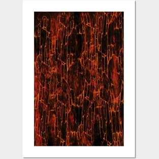 Orange Savad Abstract Pattern Posters and Art